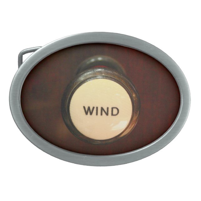 Wind - organists need it oval belt buckle (Front)