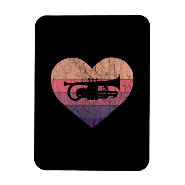 Wind Player Loves Cornet And Flugelhorn Magnet (Vertical)