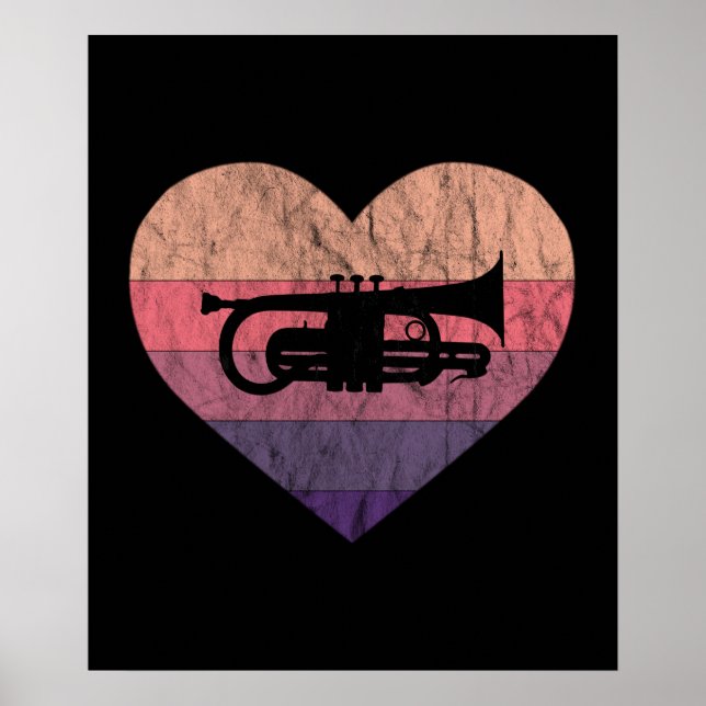 Wind Player Loves Cornet And Flugelhorn Poster (Front)