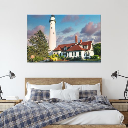 Wind Point Lighthouse on Lake Michigan  Canvas Print