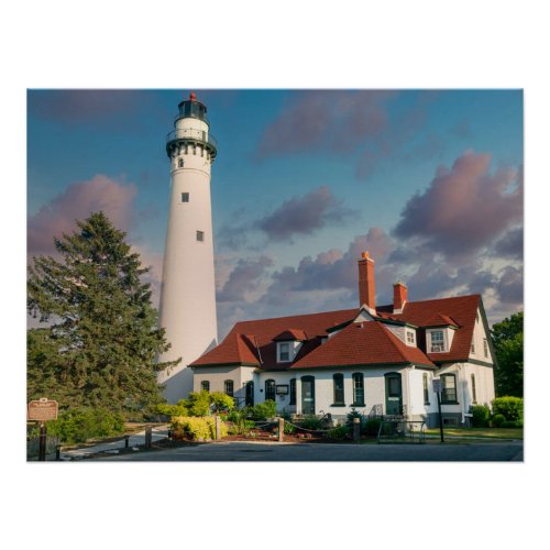 Wind Point Lighthouse on Lake Michigan  Poster