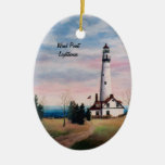 Wind Point Lighthouse Ornament at Zazzle