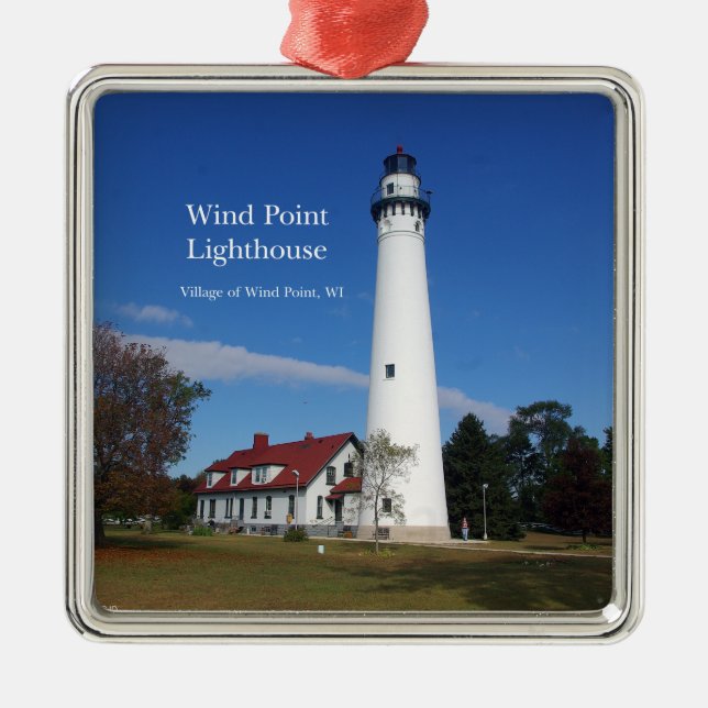 Wind Point Lighthouse ornament (Front)