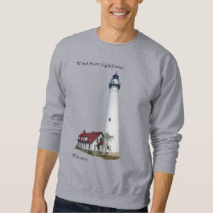 Wind Point Lighthouse shirt black lettering