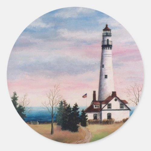 Wind Point Lighthouse Sticker