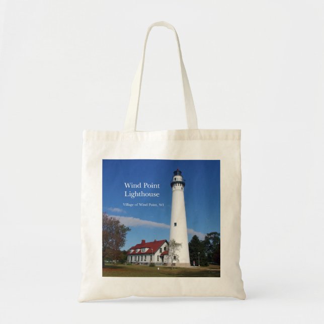 Wind Point Lighthouse tote bag (Front)