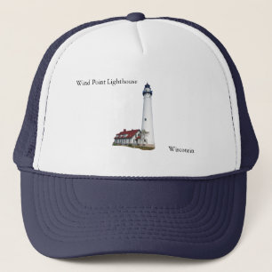 Wind Point Lightouse trucker hat