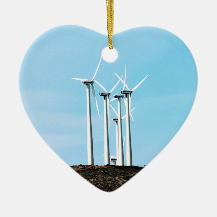 Wind Power 1  Mojave Tehachapi Wind Farm Christmas Tree Ornaments