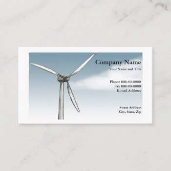 Wind Power Business Card by BusinessCardsCards at Zazzle