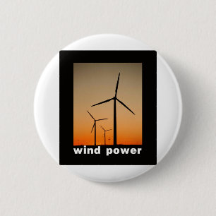 Wind Power design! Pinback Button