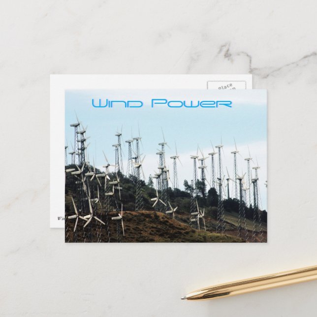 Wind Power Postcard (Front/Back In Situ)