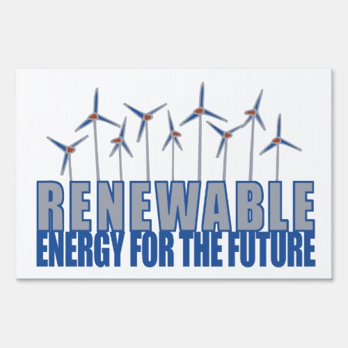 Wind Power Turbines Yard Sign