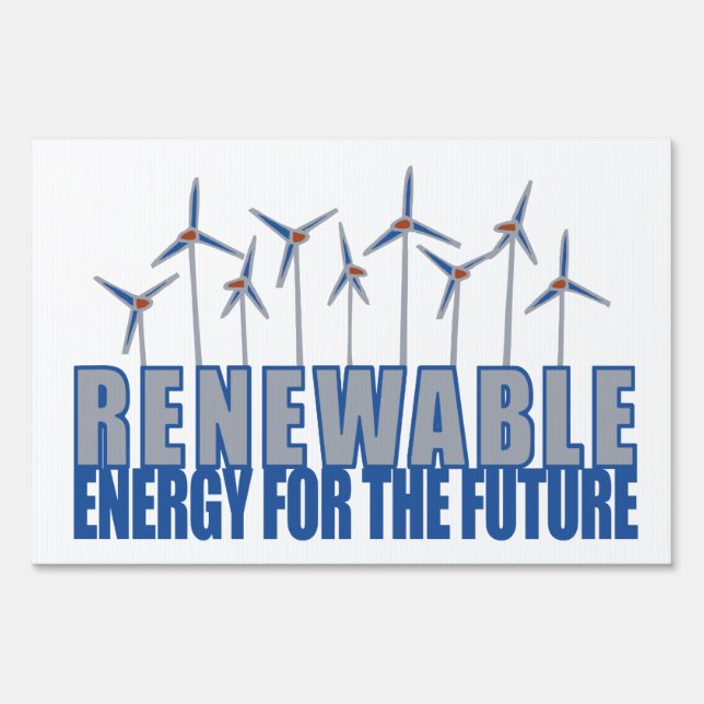 Wind Power Turbines Yard Sign (Front)