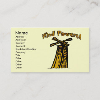 Wind Powered Outhouse, Business Card