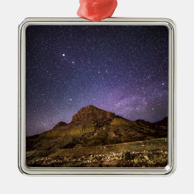 Wind River Canyon at Night Metal Ornament (Front)