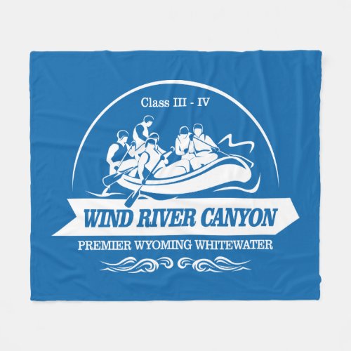 Wind River Canyon rafting 2 Fleece Blanket