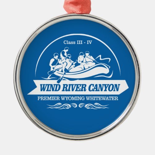 Wind River Canyon rafting 2 Metal Ornament