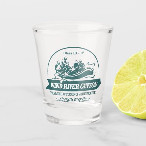 Wind River Canyon rafting 2 Shot Glass