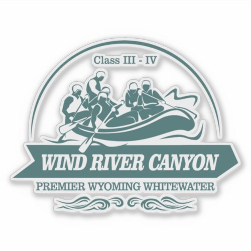 Wind River Canyon rafting 2 Sticker