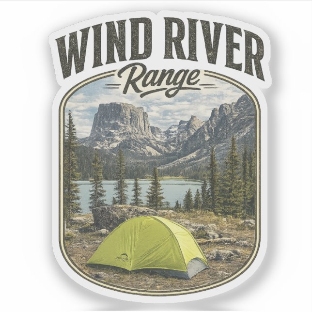 Wind River Range Vinyl Sticker (Front)