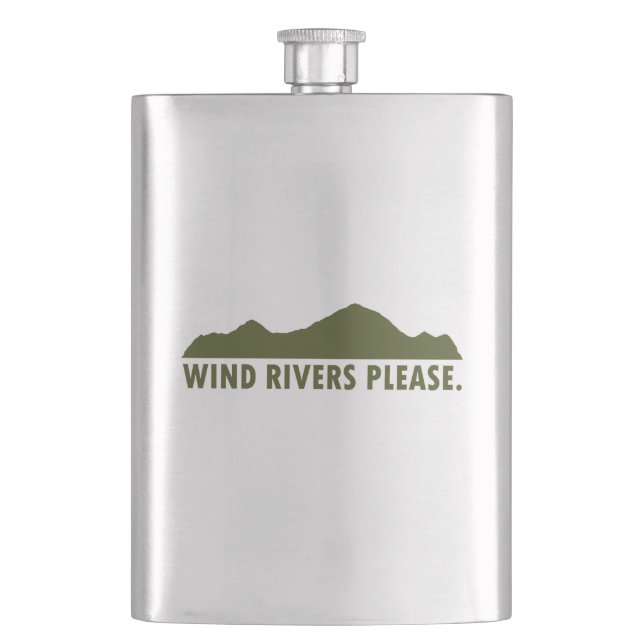 Wind Rivers Please Flask (Front)