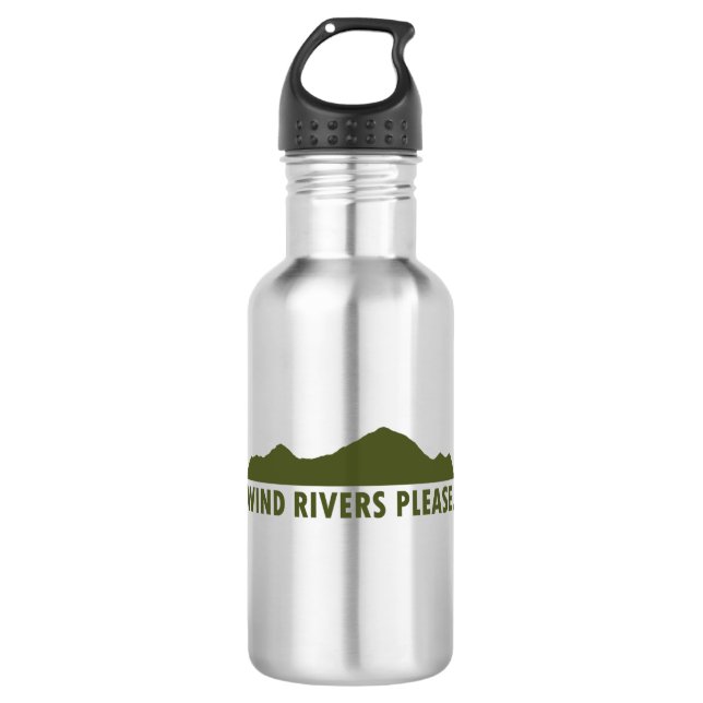 Wind Rivers Please Stainless Steel Water Bottle (Front)