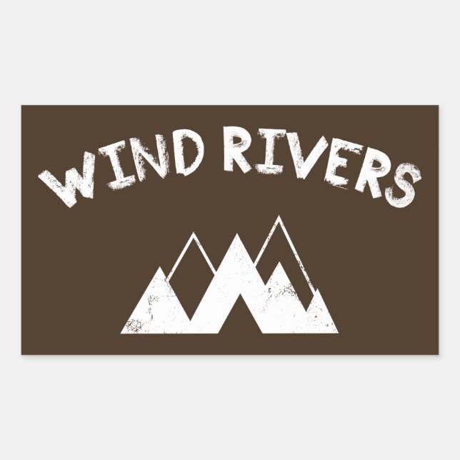 Wind Rivers Rectangular Sticker (Front)