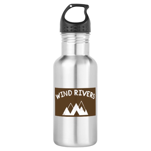 Wind Rivers Stainless Steel Water Bottle (Front)