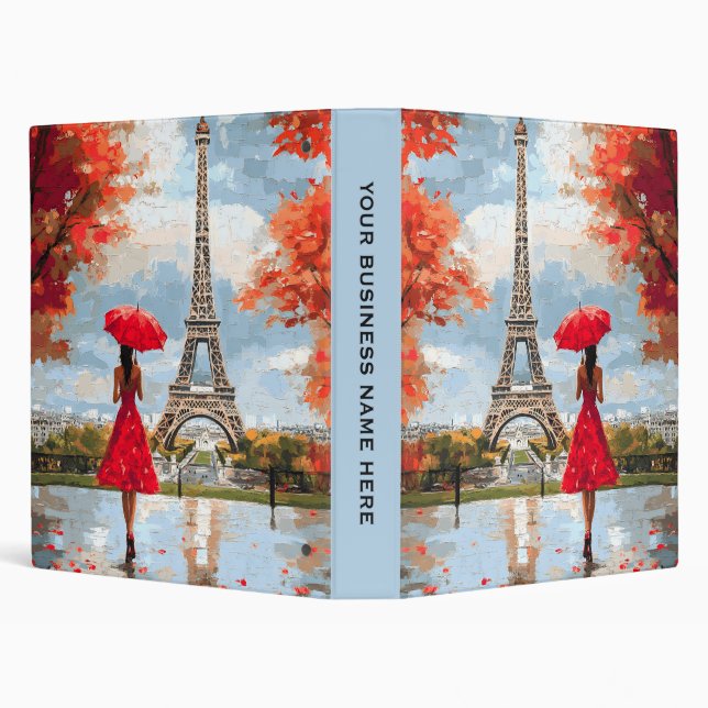 Wind Romance Paris Chic Walk 3 Ring Binder (Background)
