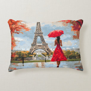 Wind Romance Paris Chic Walk Accent Pillow