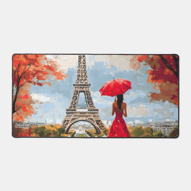 Wind Romance Paris Chic Walk Desk Mat (Front)