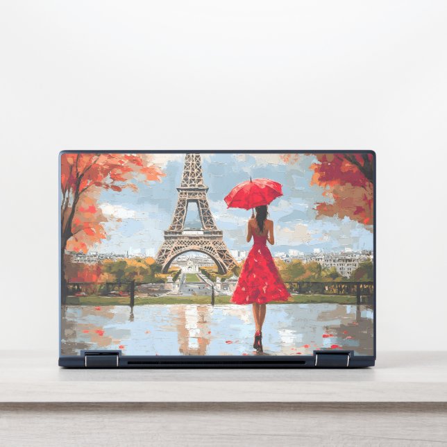 Wind Romance Paris Chic Walk HP Laptop Skin (Front)
