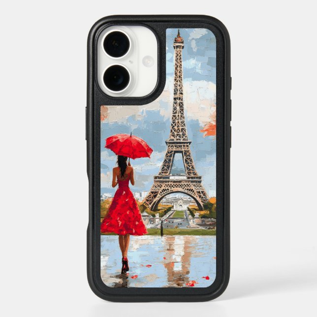 Wind Romance Paris Chic Walk Otterbox iPhone Case (Back)