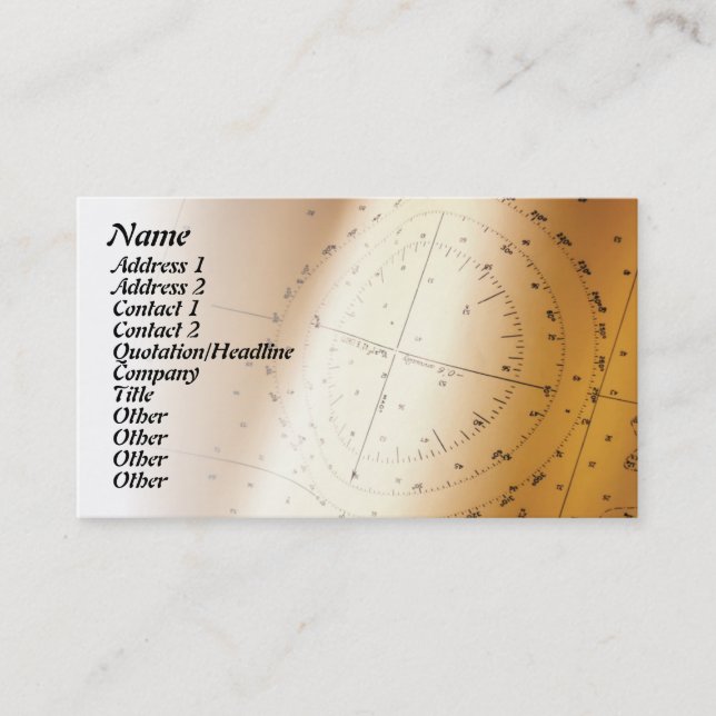 Wind rose business card (Front)