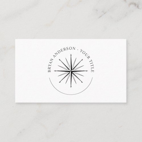 Wind Rose Compass _ Nautical Business Card