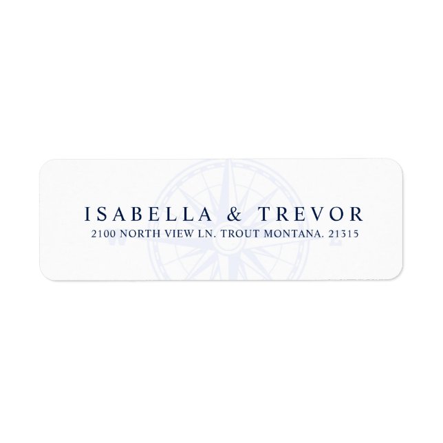 Wind Rose Compass Nautical  | Return Address Label (Front)