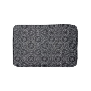 Wind Rose Compass Pattern Bathroom Mat