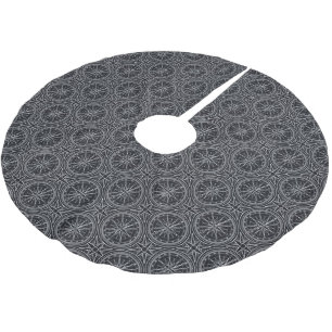 Wind Rose Compass Pattern Brushed Polyester Tree Skirt