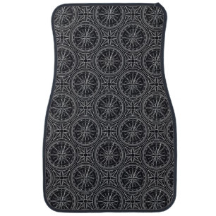 Wind Rose Compass Pattern Car Floor Mat
