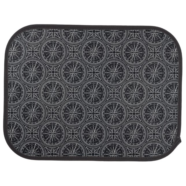 Wind Rose Compass Pattern Car Mat (Rear)