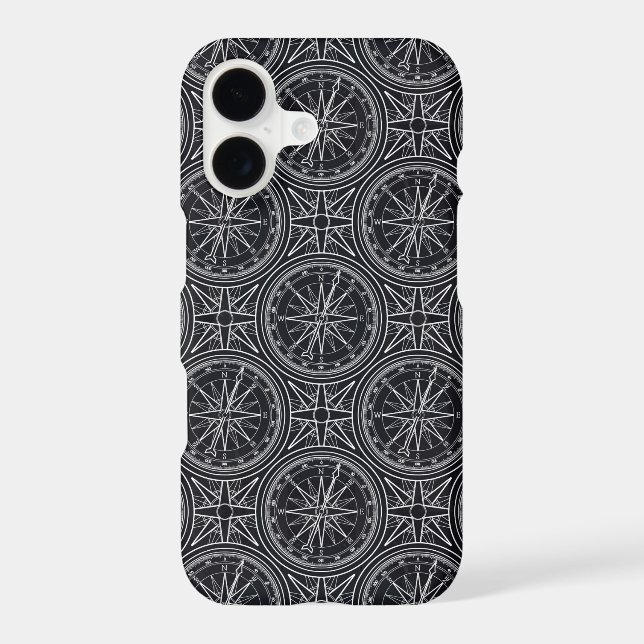 Wind Rose Compass Pattern Iphone Case (Back)