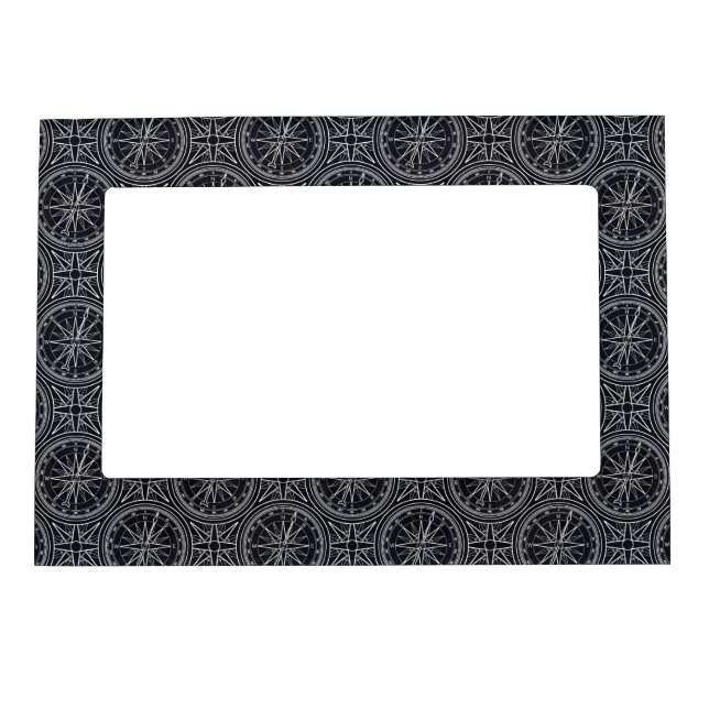 Wind Rose Compass Pattern Magnetic Frame (Front)