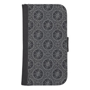 Wind Rose Compass Pattern Galaxy S4 Wallet Case