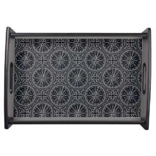 Wind Rose Compass Pattern Serving Tray