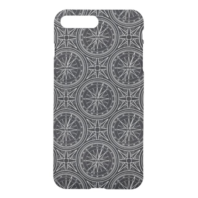 Wind Rose Compass Pattern Uncommon iPhone Case (Back)