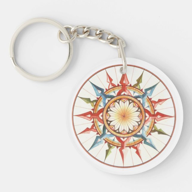 Wind Rose Keychain (Front)
