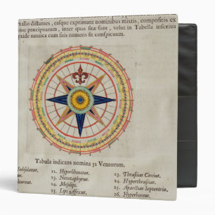 Wind rose with the 32 winds ofthe world 3 ring binder