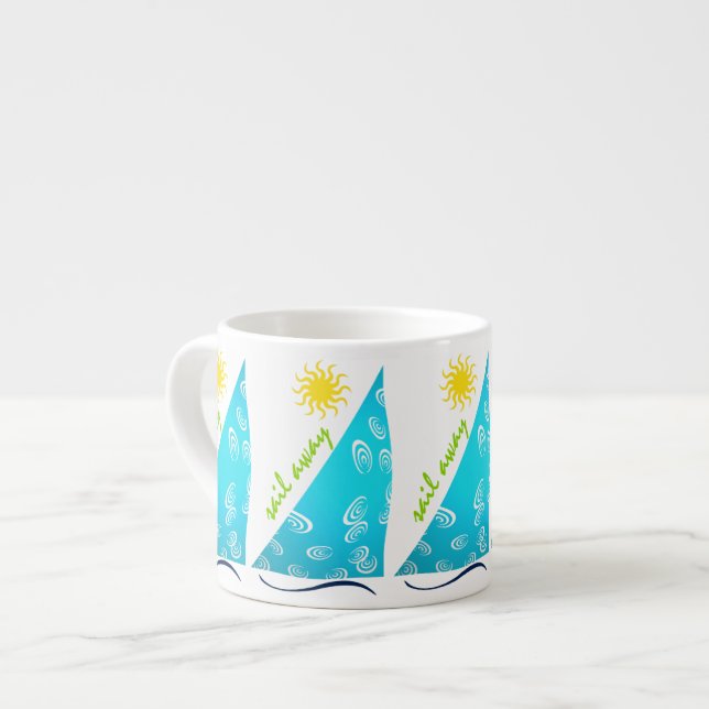 Wind, Sail and Sun Espresso Cup (Front Left)
