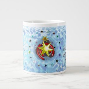 Wind Santa Claus Sock Giant Coffee Mug