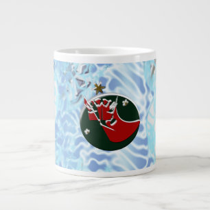 Wind Santa Claus Sock Giant Coffee Mug